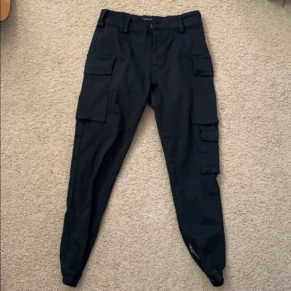 Black cargo pants